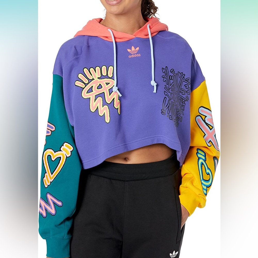 Adidas Love Unites Crop hoodie size XS